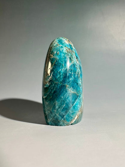 Blue Apatite Standing Freeform – Option A | Clarity, Communication & Inspiration Crystal