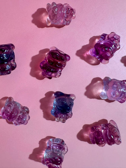 Mini Rainbow Fluorite Sailor Moon Inspired Crystal Carving