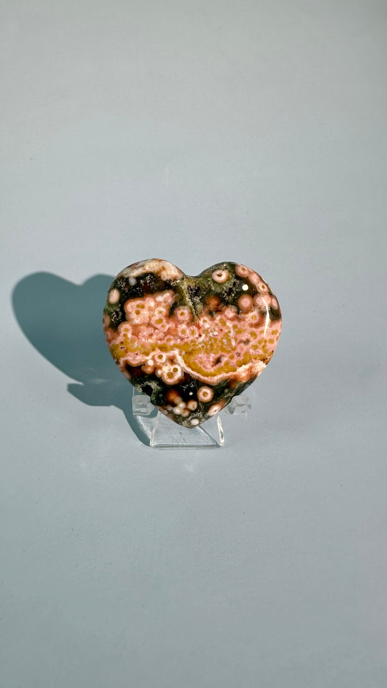 Ocean Jasper Heart Carving – Option J