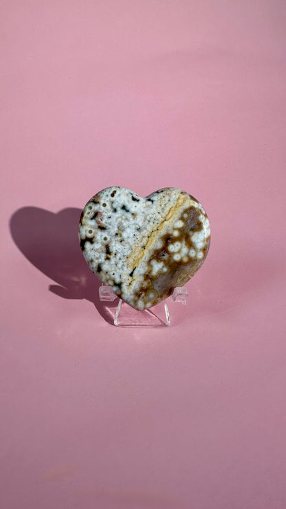 Ocean Jasper Heart Carving – Option I