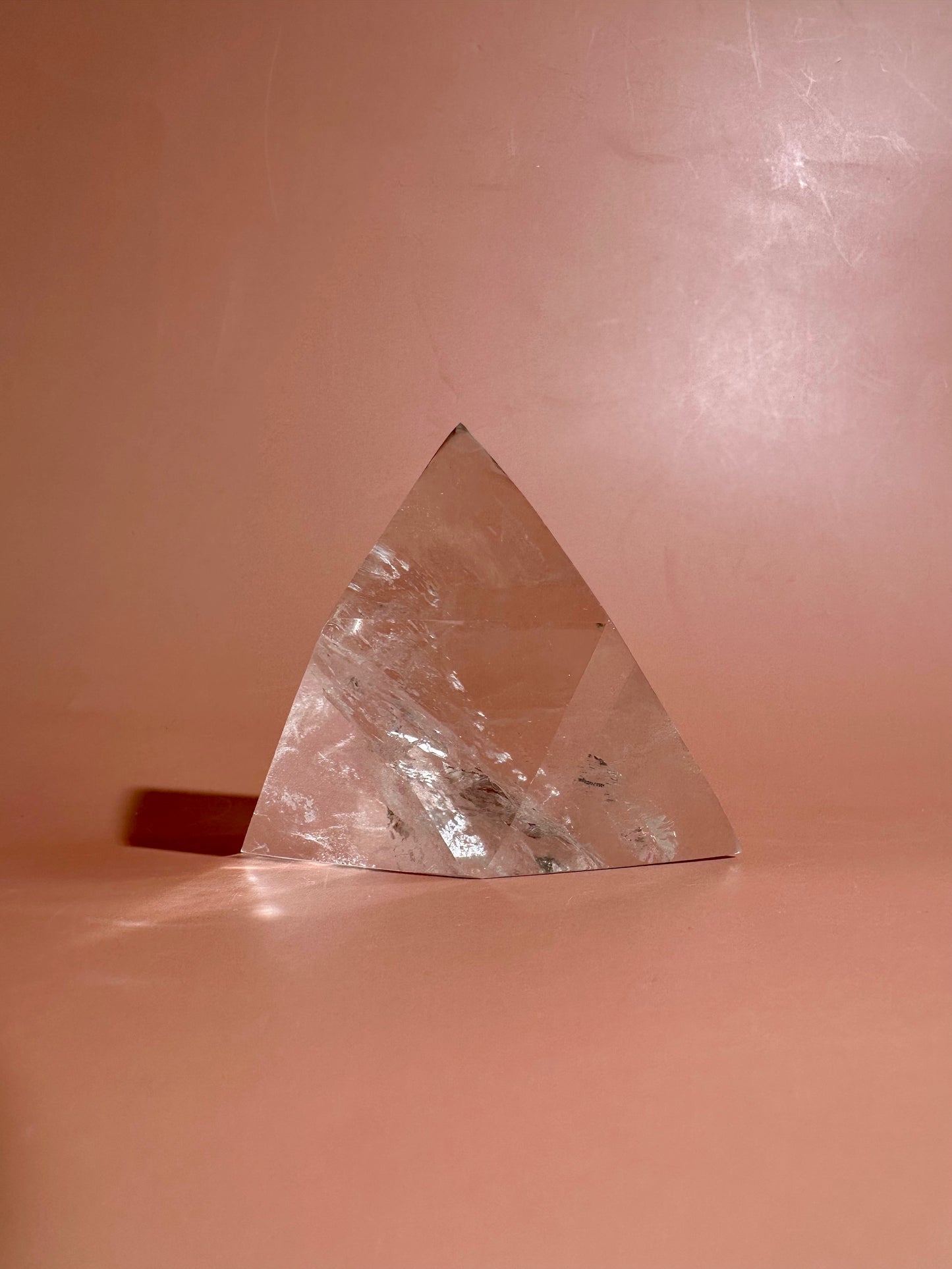 Clear Quartz Geometric Prism – Option B