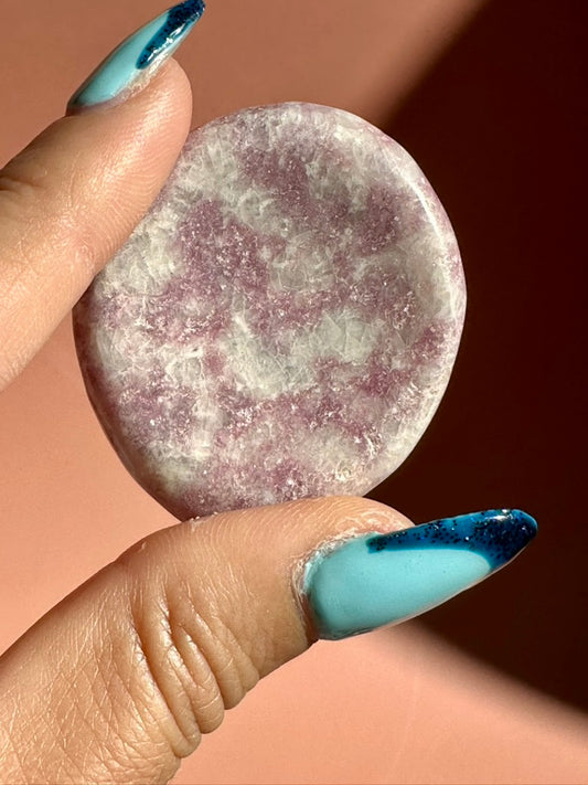 Lepidolite Worry Stone