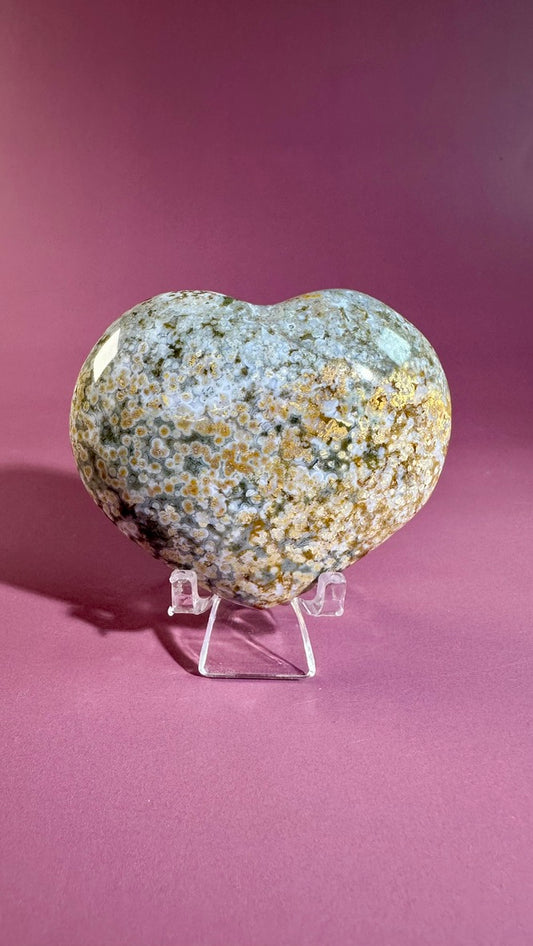 Sea Jasper Heart - A