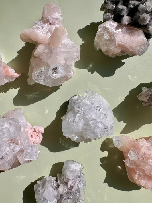 Apophyllite Stilbite Cluster - Option  H