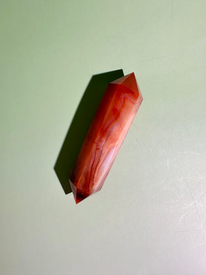 Carnelian Double Terminated Point – Option B | Creativity, Confidence & Success Energy