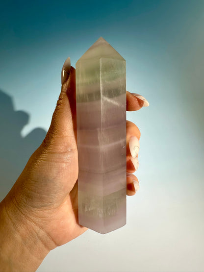 Lavender Green Fluorite Tower – Option D