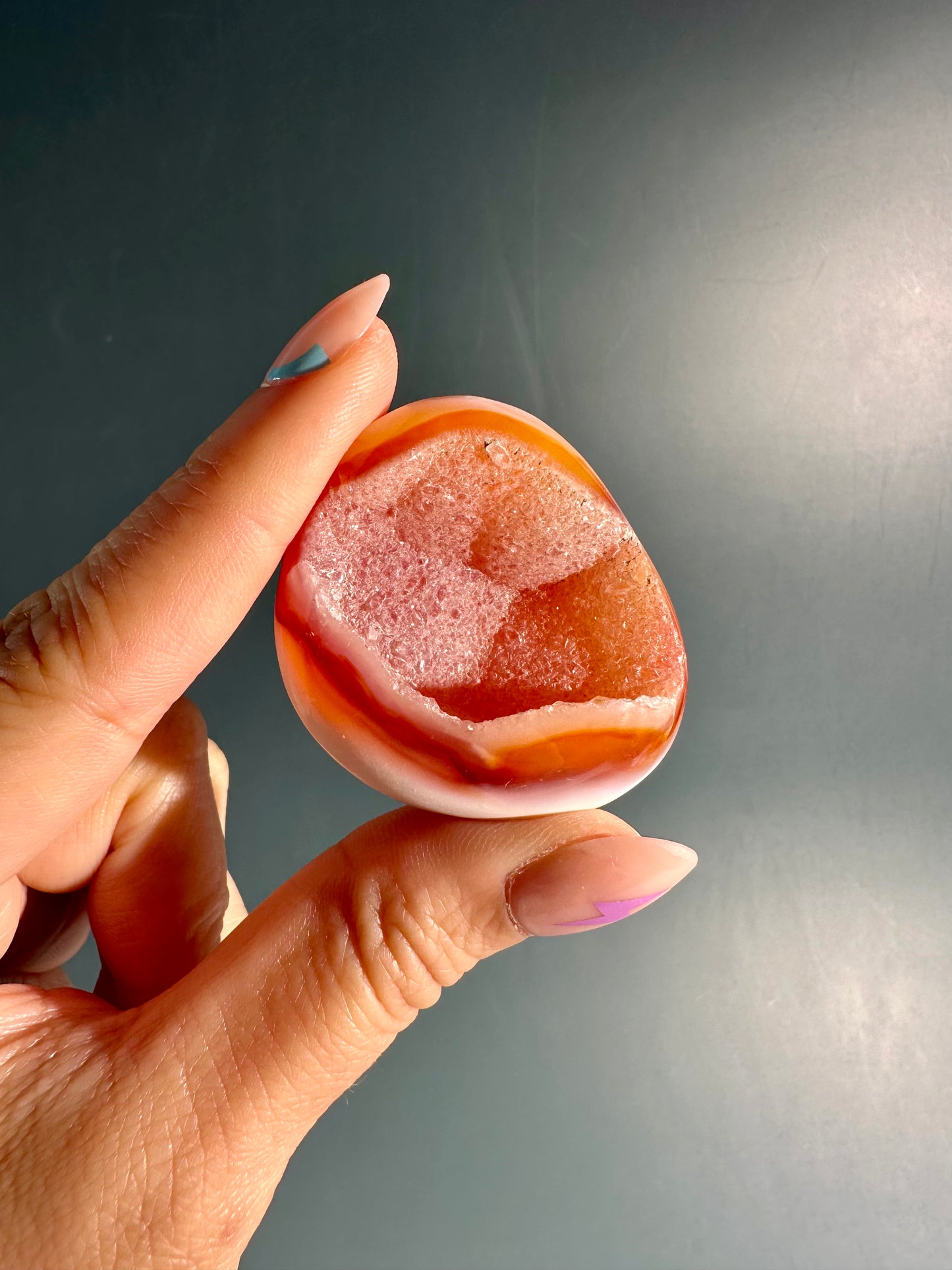 Small Orca Carnelian Agate Heart Option H | Courage, Grounding & Emotional Balance Crystal