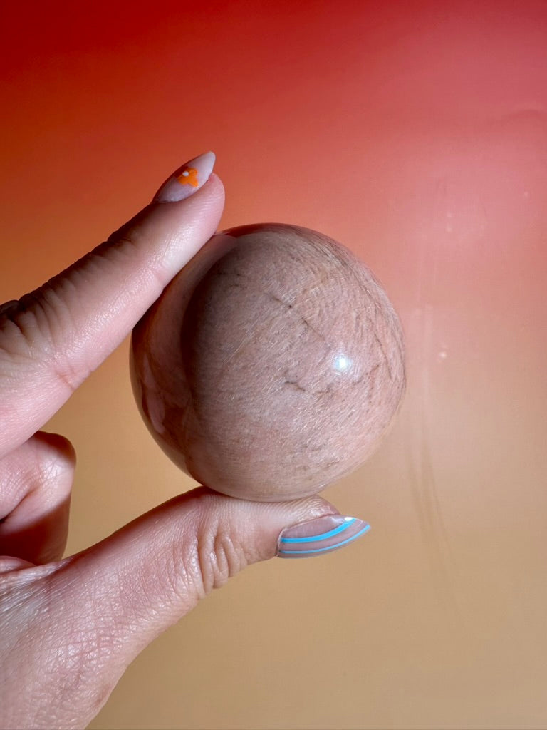 Peach Moonstone Sphere Option A | One-of-a-Kind Polished Crystal Sphere