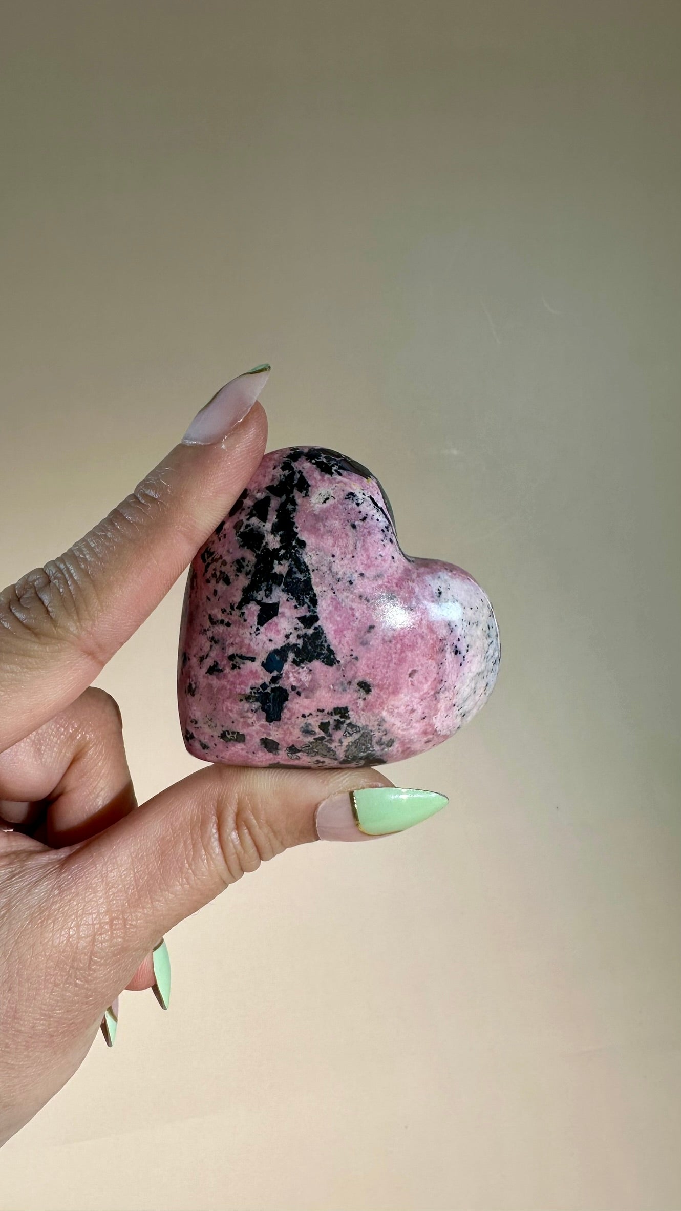 Peruvian Rhodonite Heart – Option B