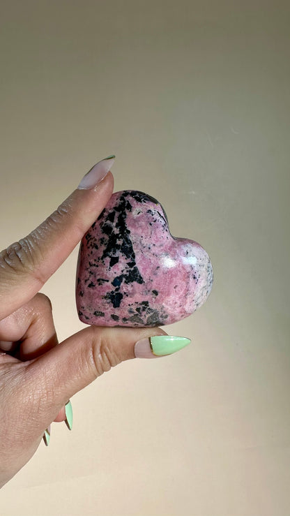 Peruvian Rhodonite Heart – Option B