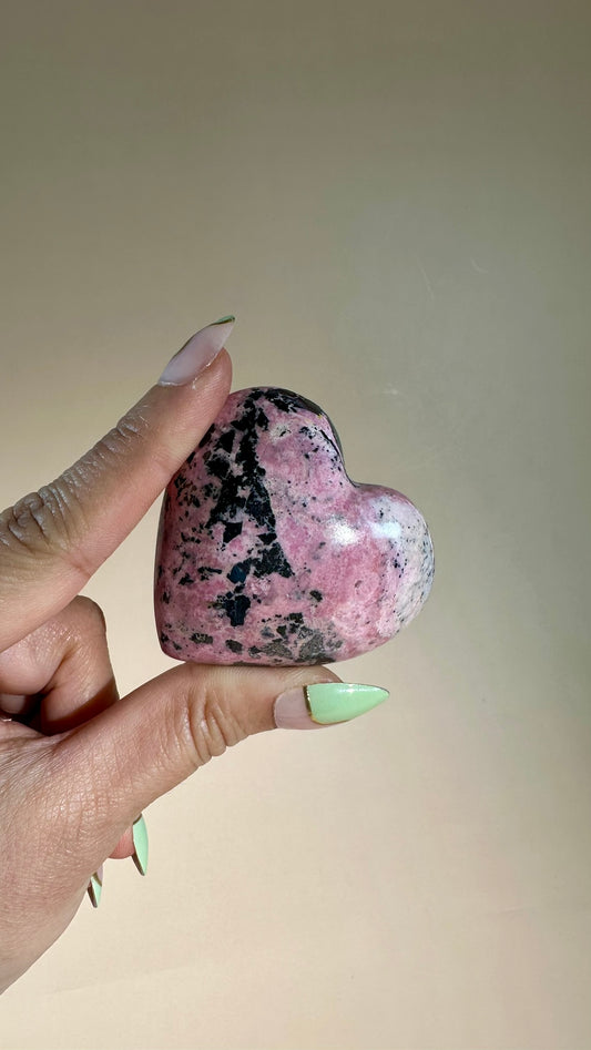 Peruvian Rhodonite Heart – Option B