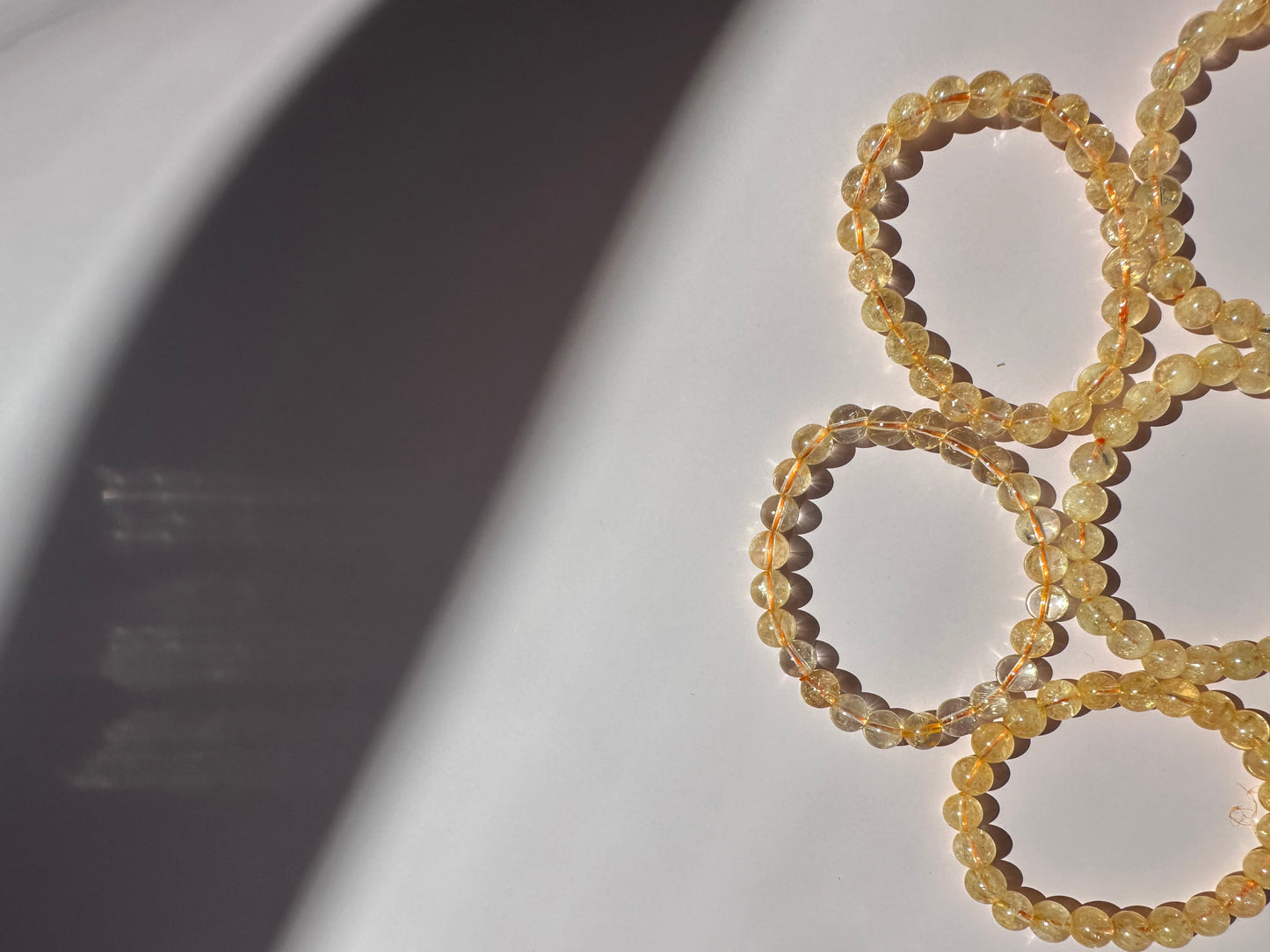 8mm Citrine (Heated) Beaded Bracelet