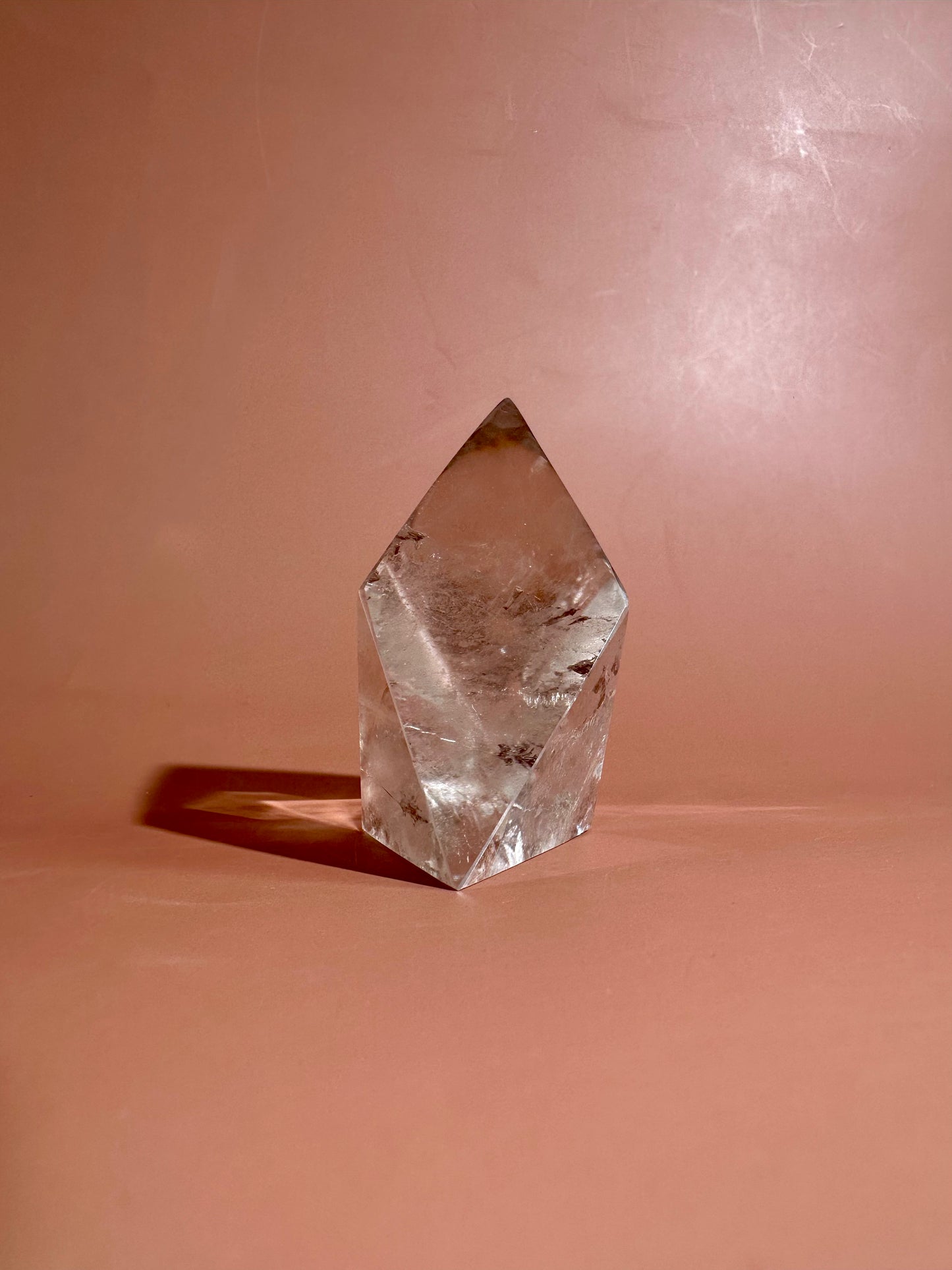 Clear Quartz Geometric Prism – Option B