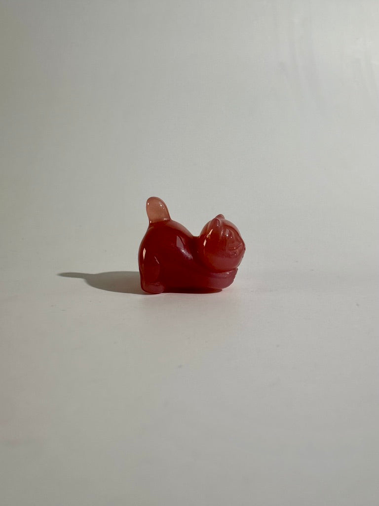 Mini Yanyuan Agate Stretching Kitty | Crystal Cat