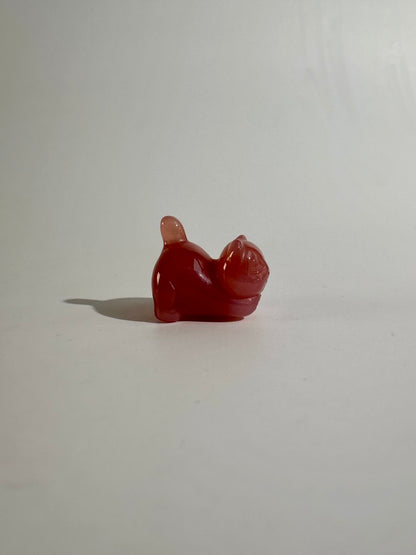 Mini Yanyuan Agate Stretching Kitty | Crystal Cat