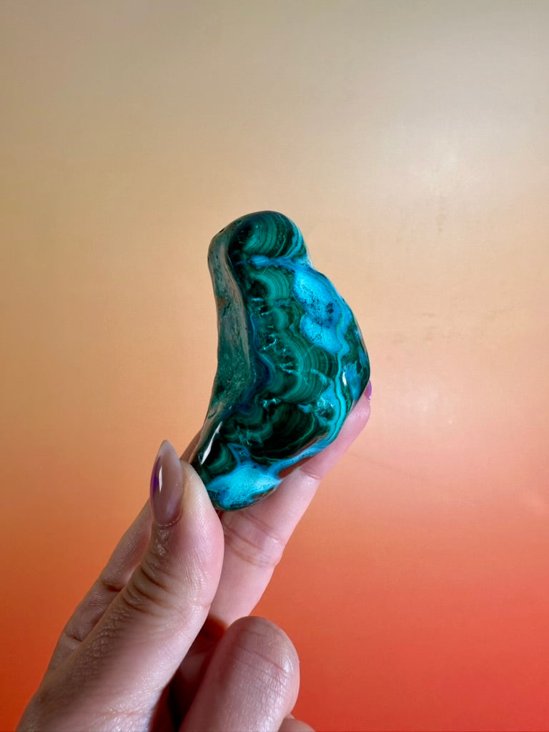 Malachite Chrysocolla Malacolla Polished Specimen Option D | Congo Collector Crystal