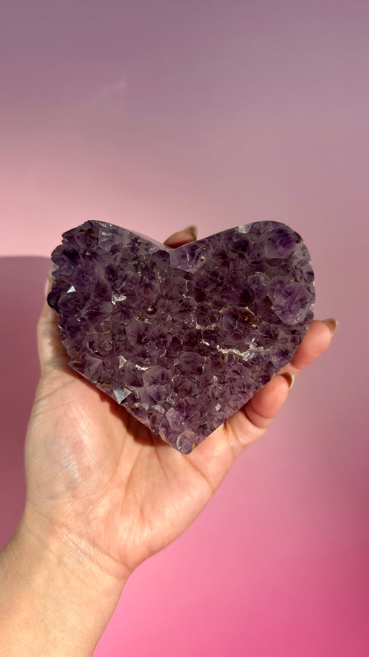Amethyst Heart Cluster