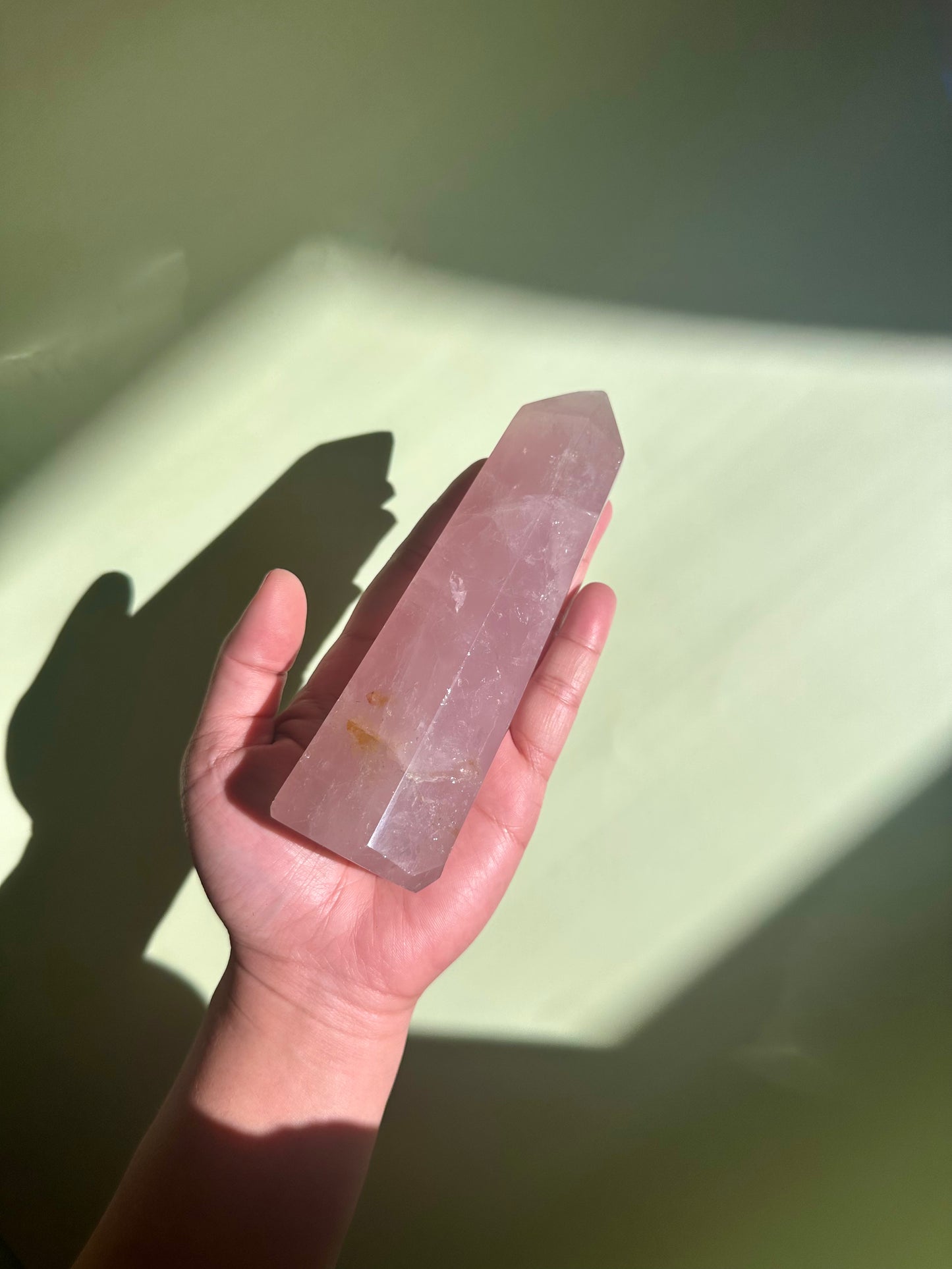Large Rose Quartz Tower - B