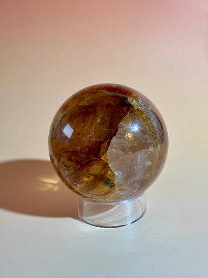 Golden Healer Sphere – Option A | Healing, Spiritual Growth & Positive Energy Crystal