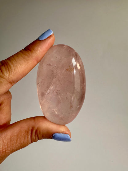 Rose Quartz Palm Stone