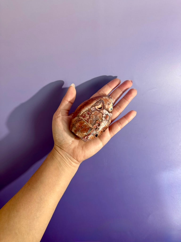 Indonesian Pink Crazy Lace Agate Flame – Option E | Joyful Energy, Emotional Balance & Statement Crystal