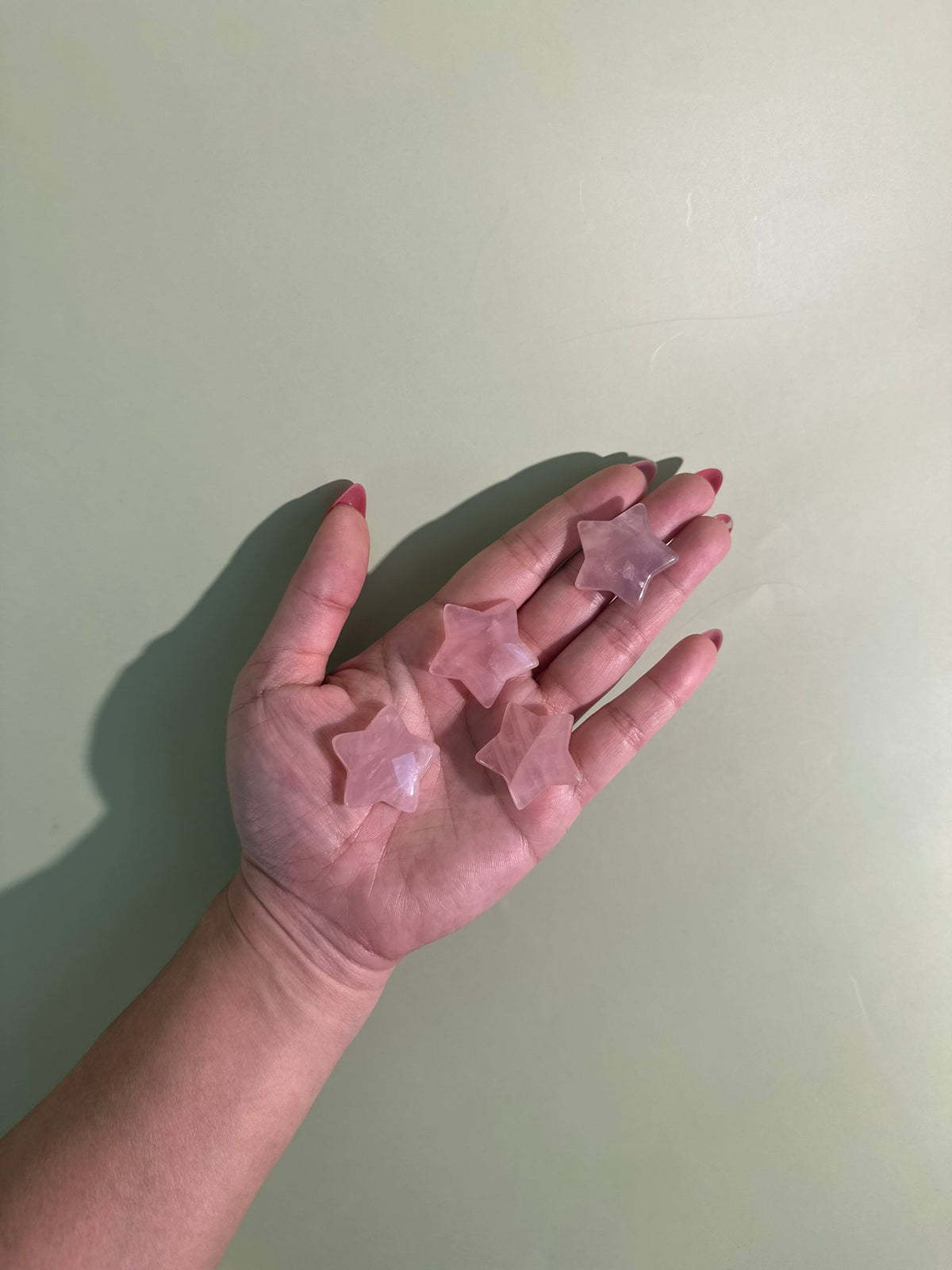 Small Rose Quartz Star | Pink Celestial Crystal Carving