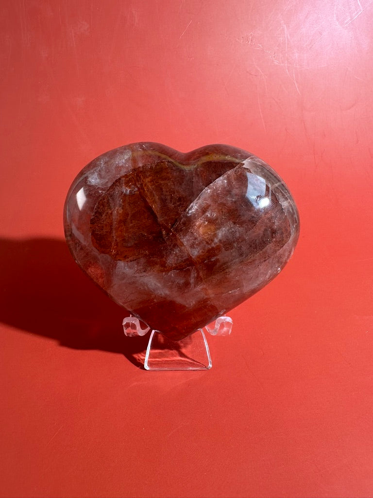 Fire Quartz Heart – Option D | Empowerment, Vitality & Emotional Strength Crystal