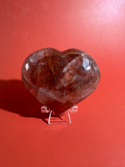 Fire Quartz Heart – Option D | Empowerment, Vitality & Emotional Strength Crystal