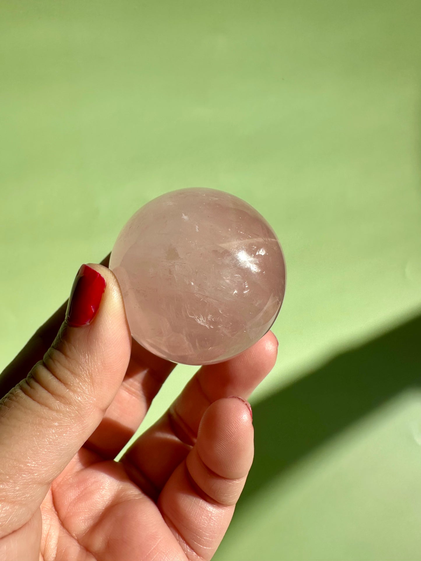 Small Star Rose Quartz Sphere - B