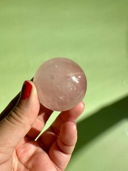 Small Star Rose Quartz Sphere - B