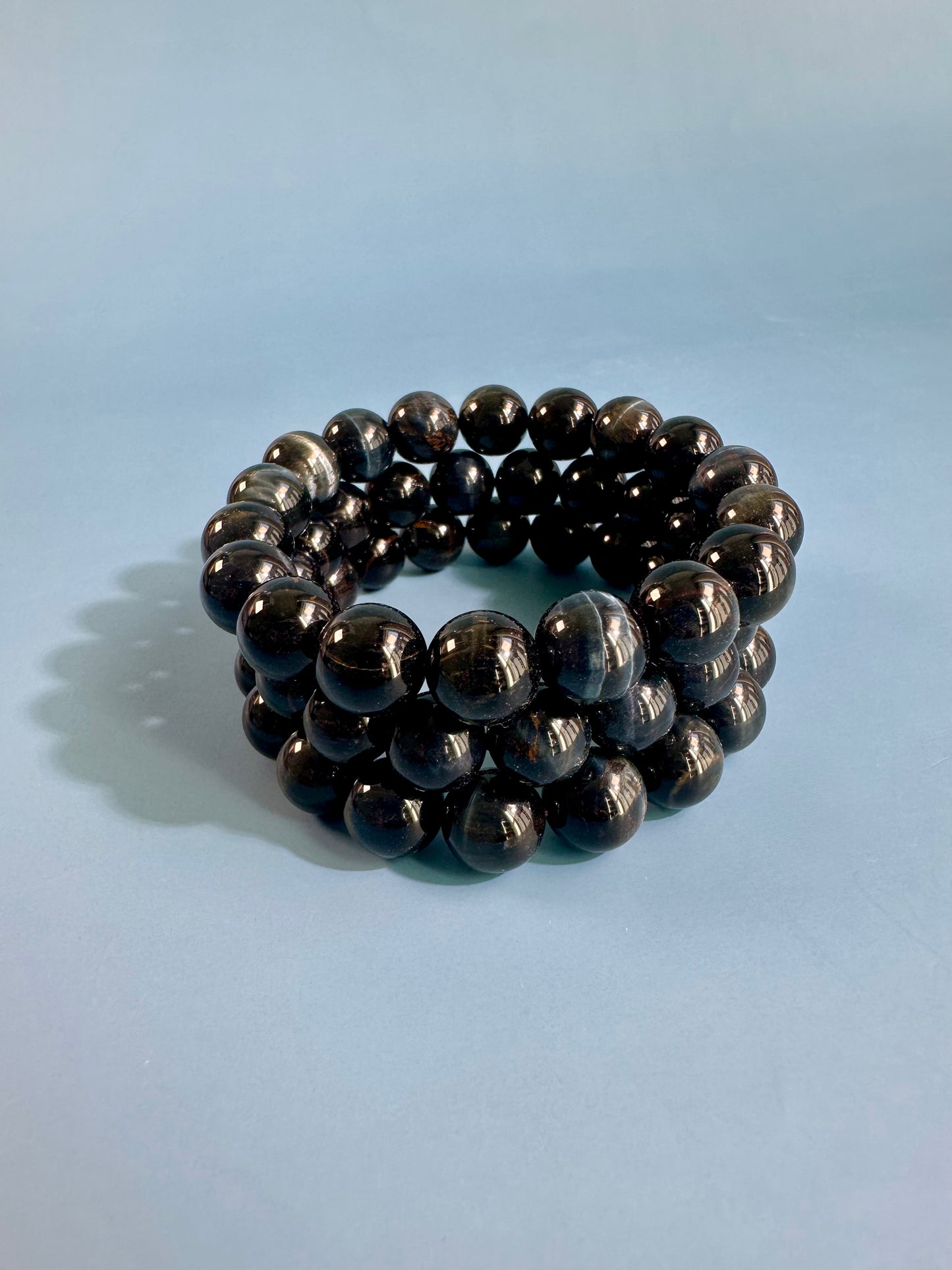 10mm Blue Tiger’s Eye Beaded Bracelet