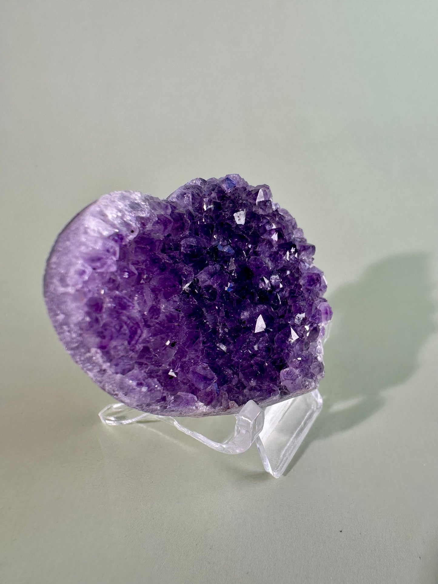 Small Druzy Amethyst Heart - E