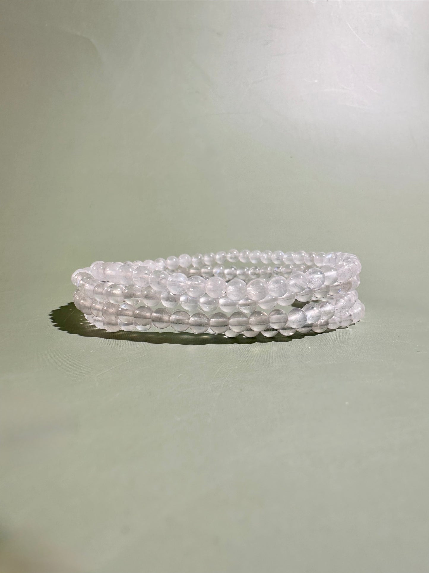 4mm Moonstone Beaded Bracelet | Intuition & New Beginnings Energy