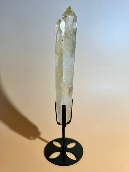 Citrine Polished Point on Stand – Option C | Manifestation, Joy & Abundance Energy