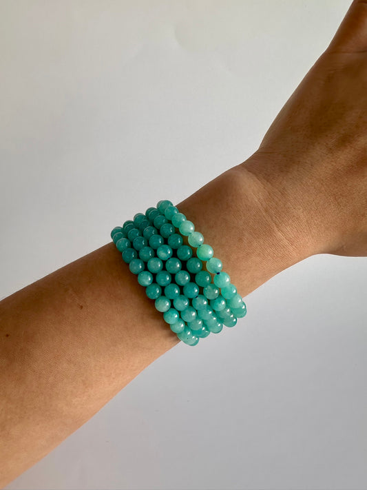 6mm Gemmy Amazonite Bracelet