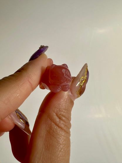 Mini Yanyuan Agate Stretching Kitty | Crystal Cat