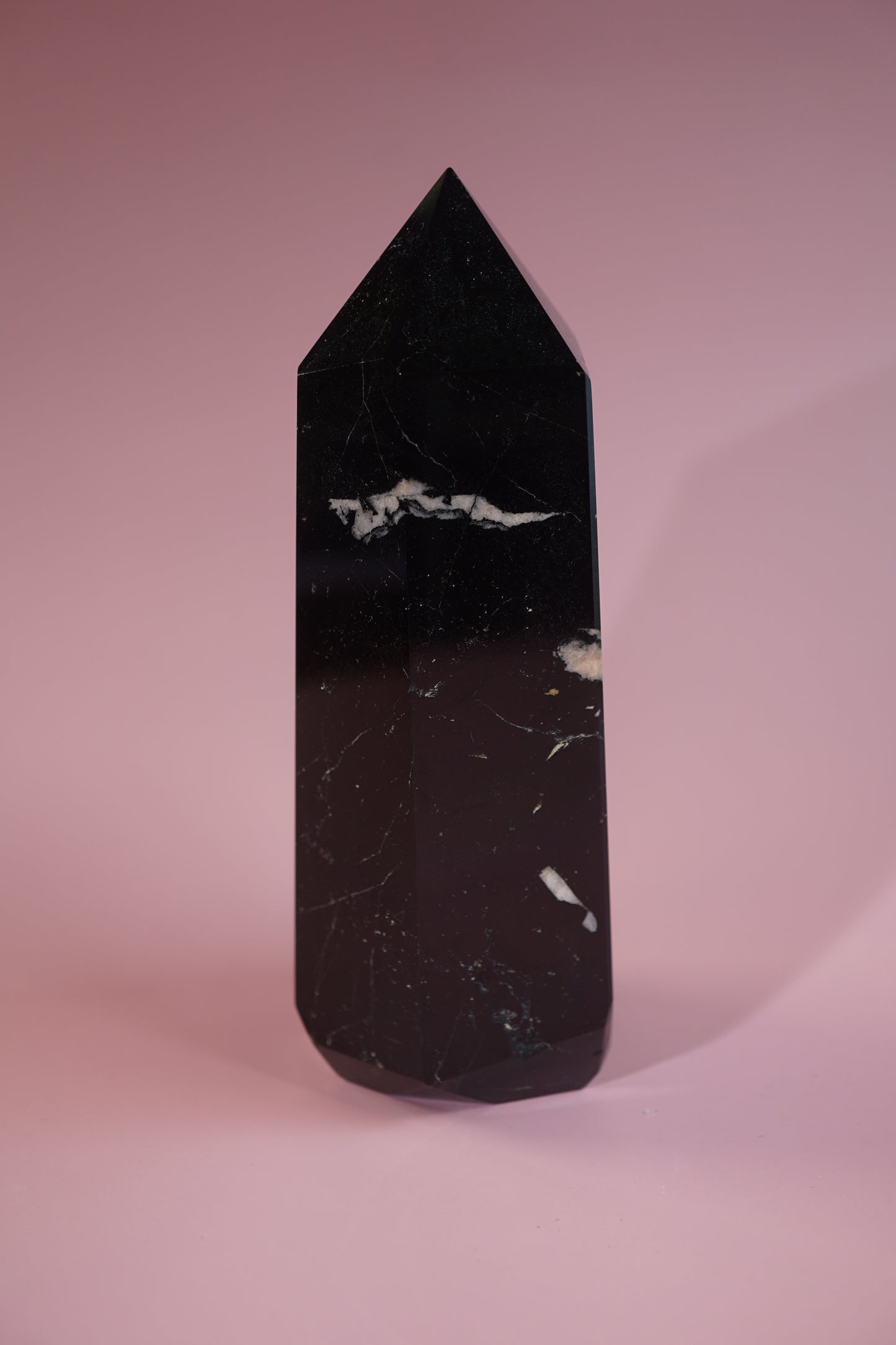 Polished Black Tourmaline Tower – A
