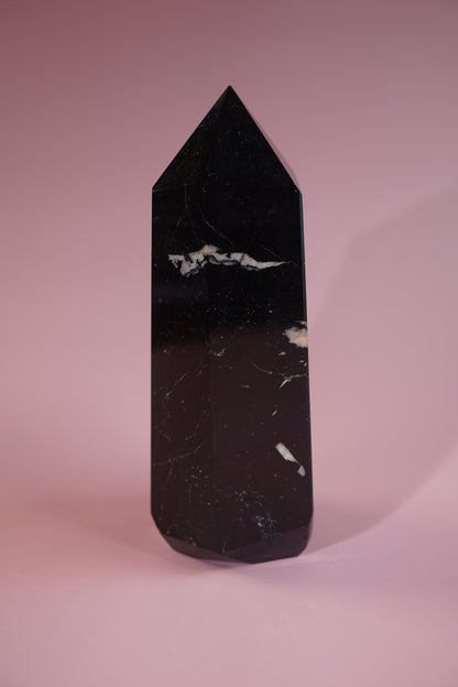 Polished Black Tourmaline Tower – A