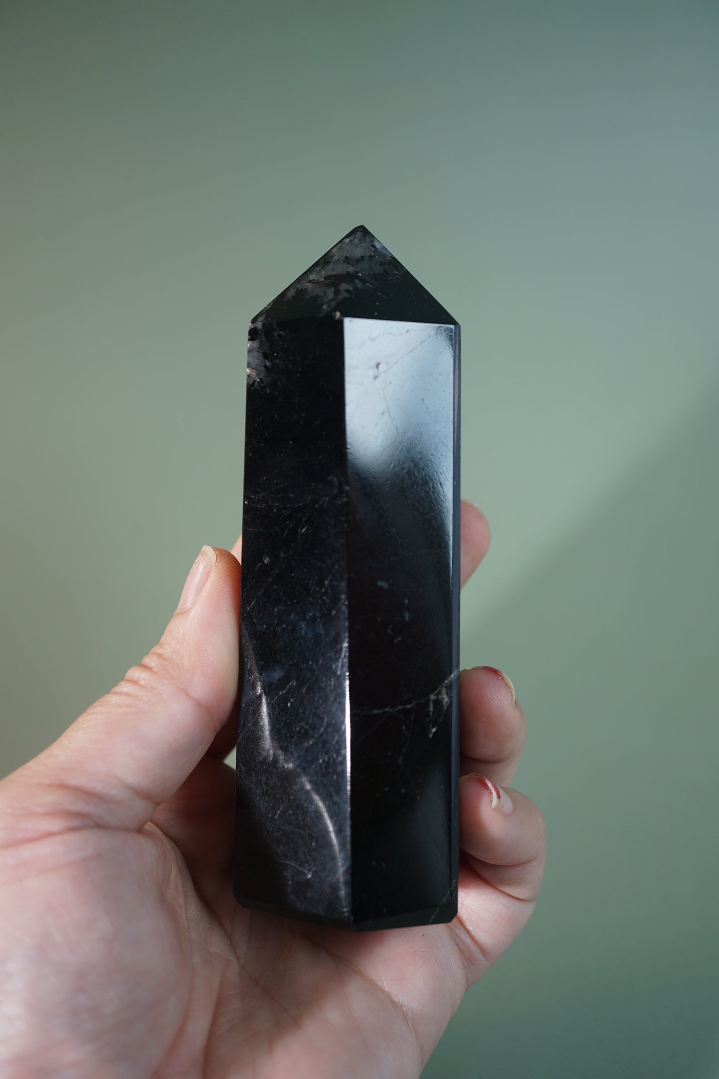 Polished Black Tourmaline Tower – C