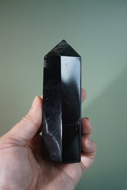 Polished Black Tourmaline Tower – C