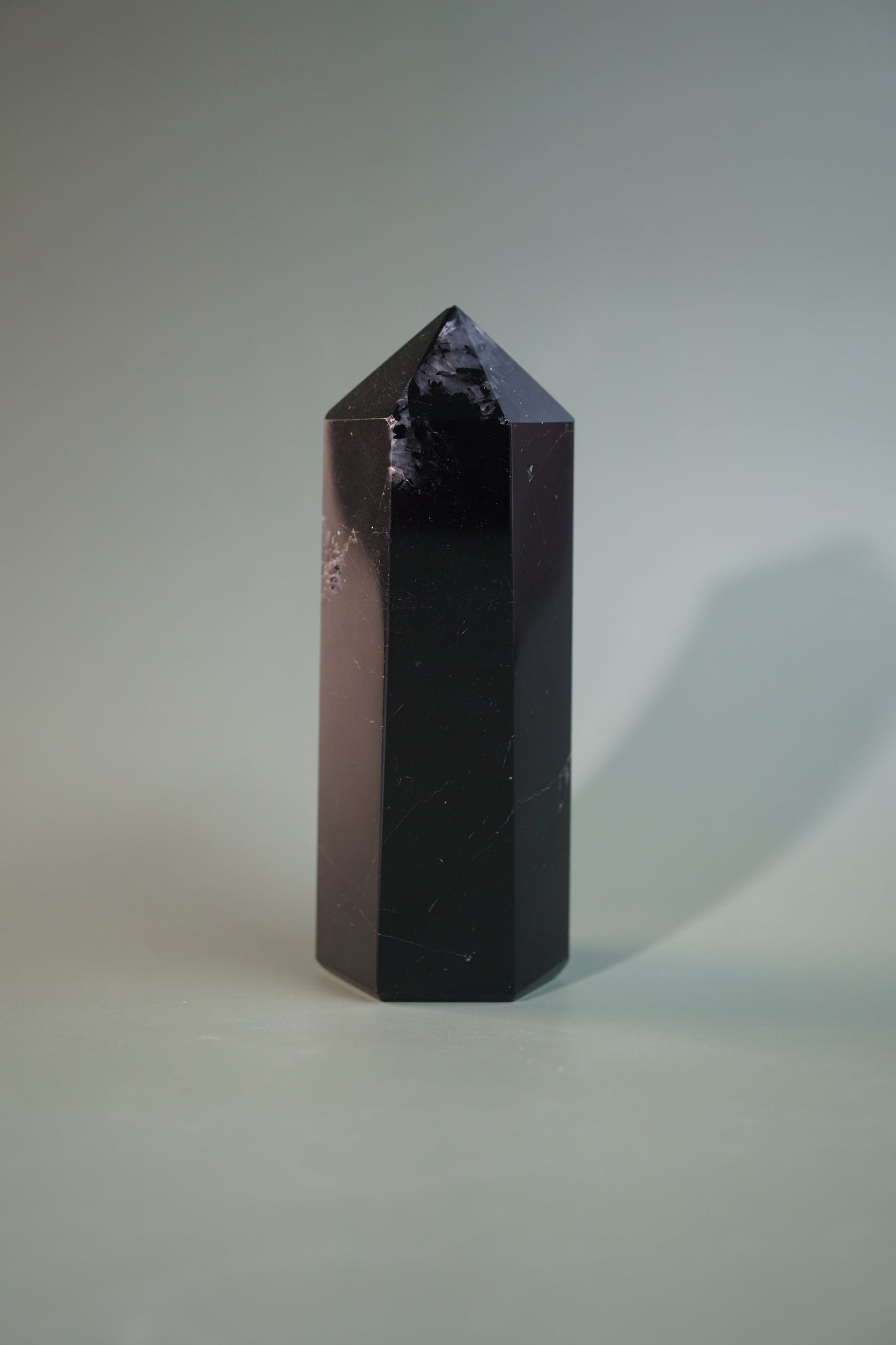 Polished Black Tourmaline Tower – C