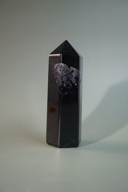 Polished Black Tourmaline Tower – C
