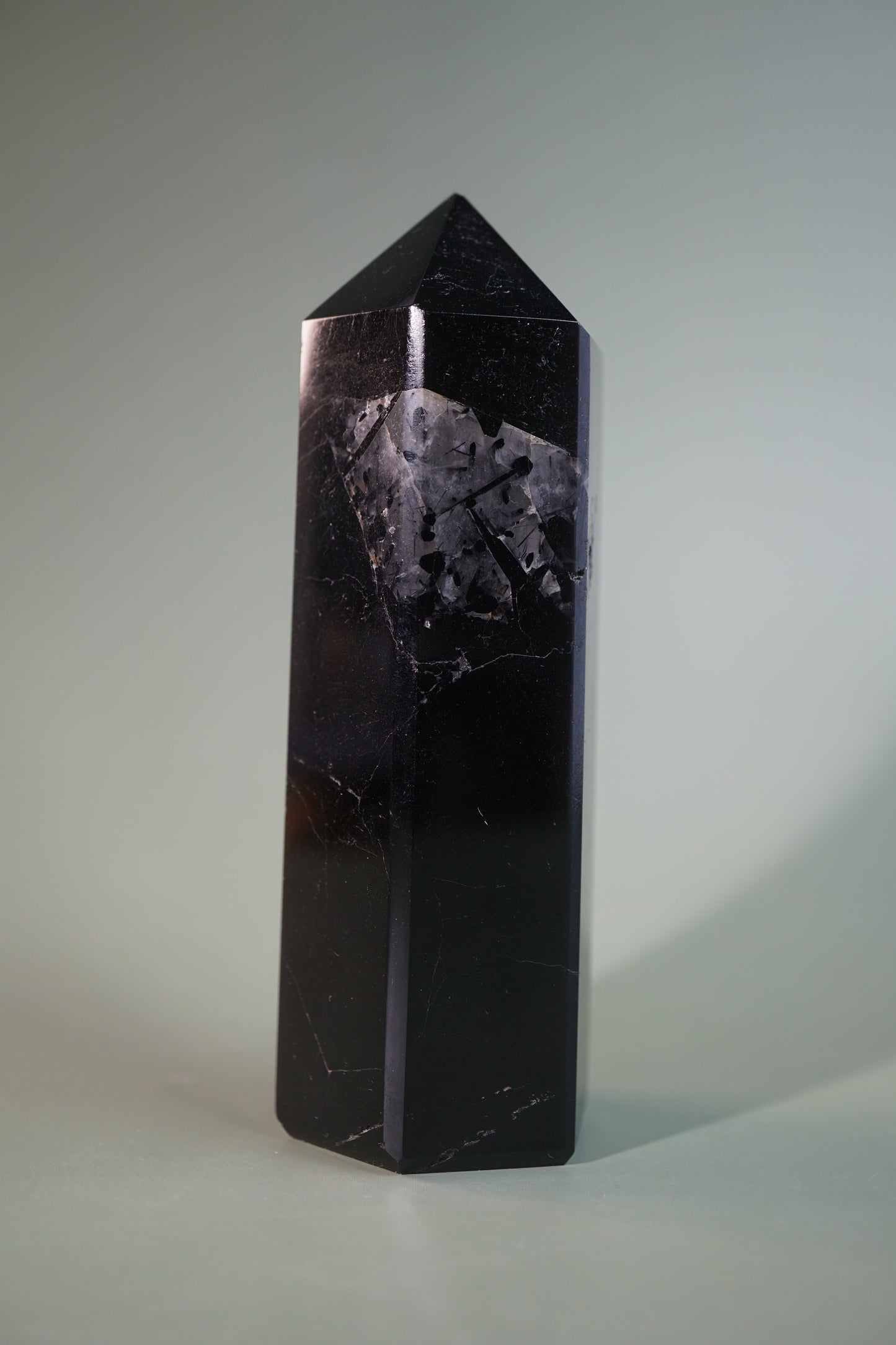 Polished Black Tourmaline Tower – C