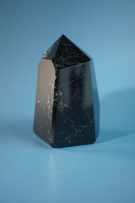 Polished Black Tourmaline Tower – Option  B