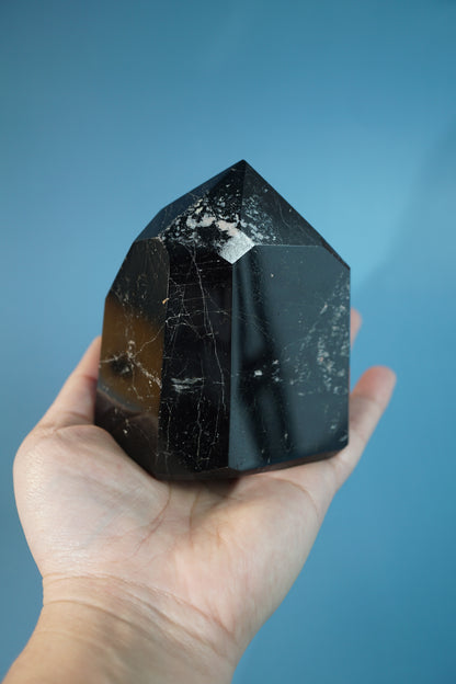 Polished Black Tourmaline Tower – B