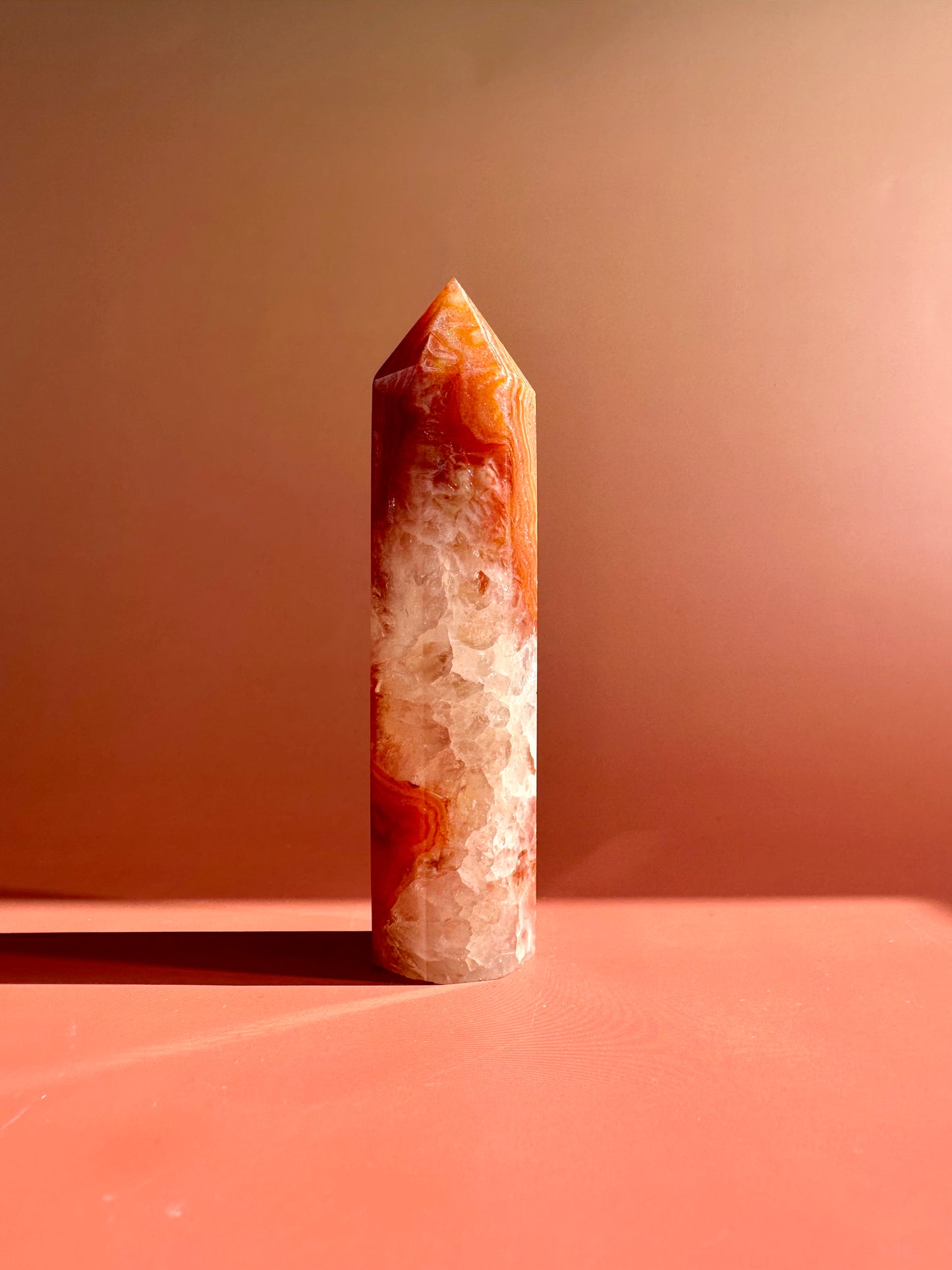 Carnelian Tower Option C | Vitality, Courage & Creative Energy Crystal