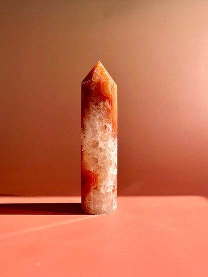 Carnelian Tower Option C | Vitality, Courage & Creative Energy Crystal