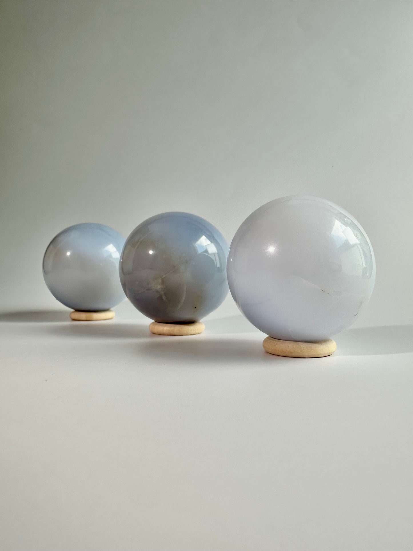 Large Blue Chalcedony Sphere