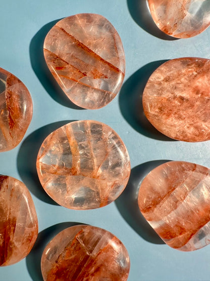 Fire Quartz Irregular Flat Palm