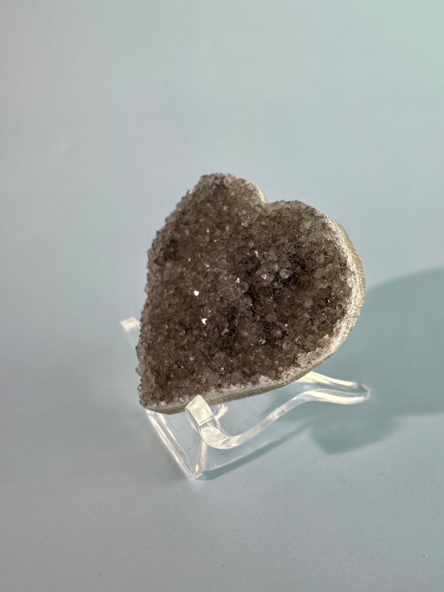 Small Druzy Amethyst Heart - D